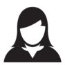 Woman User Icon - Person Profile Avatar Glyph Vector Illustration